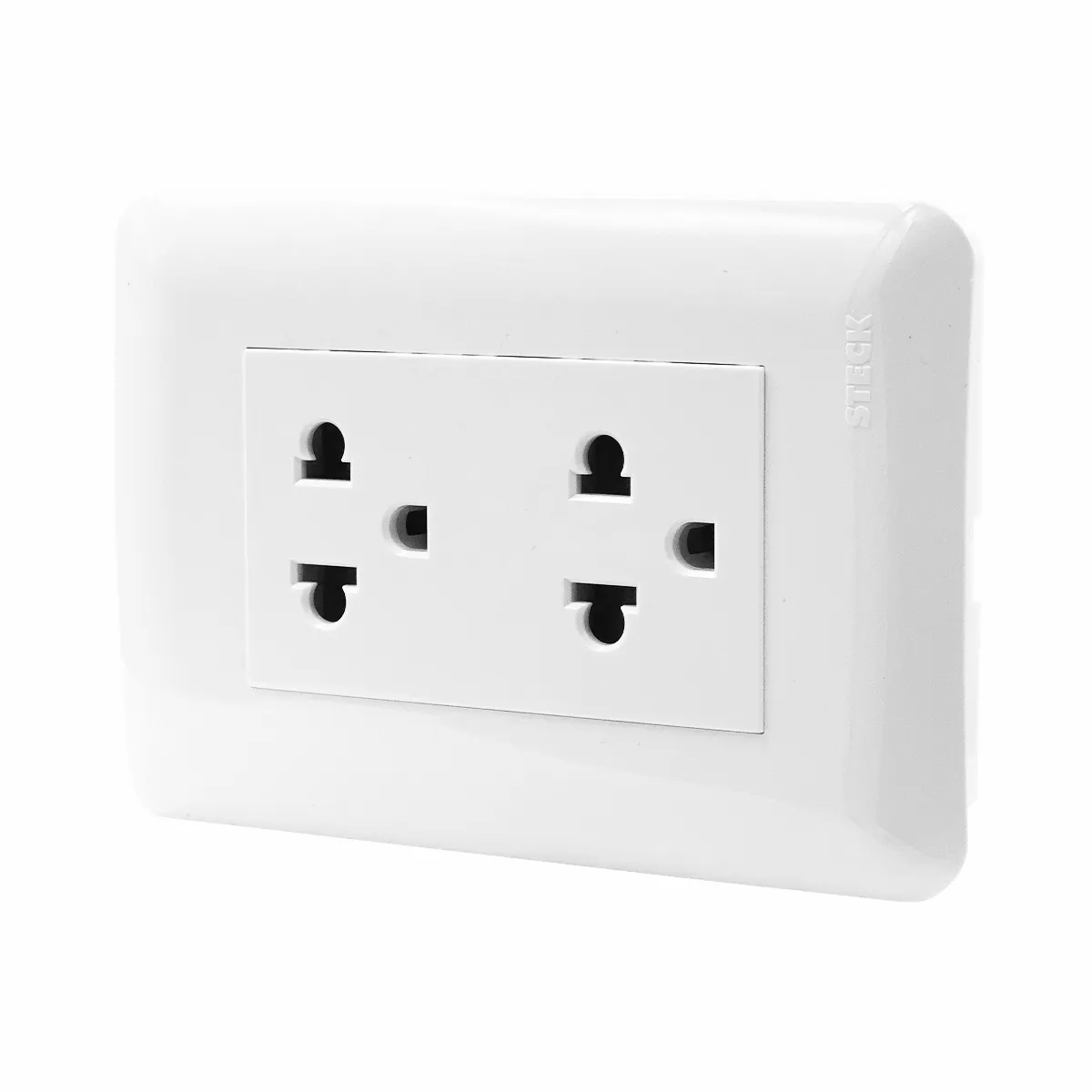 STECK - Tomacorriente Doble Universal 2P 250V 16A