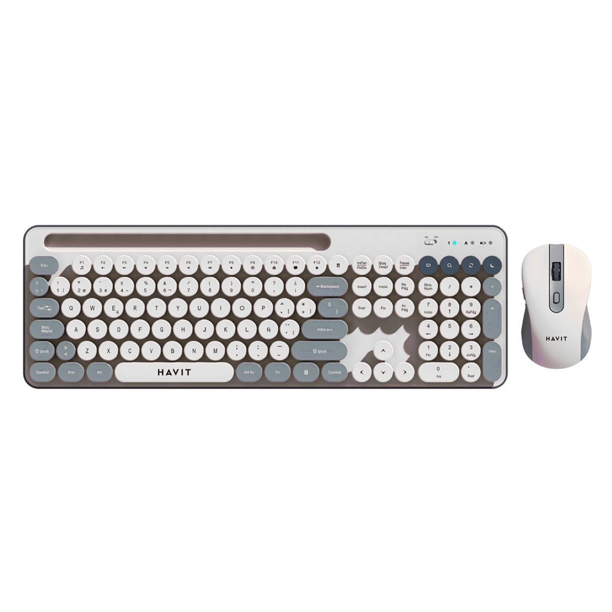HAVIT - Kit Teclado Y Mouse Inalambrico Havit Kb832gcm-sp Gris