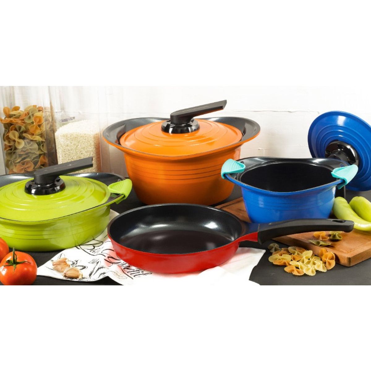 ROICHEN - Juego de ollas 7 piezas Premium Colores Natural Roichen