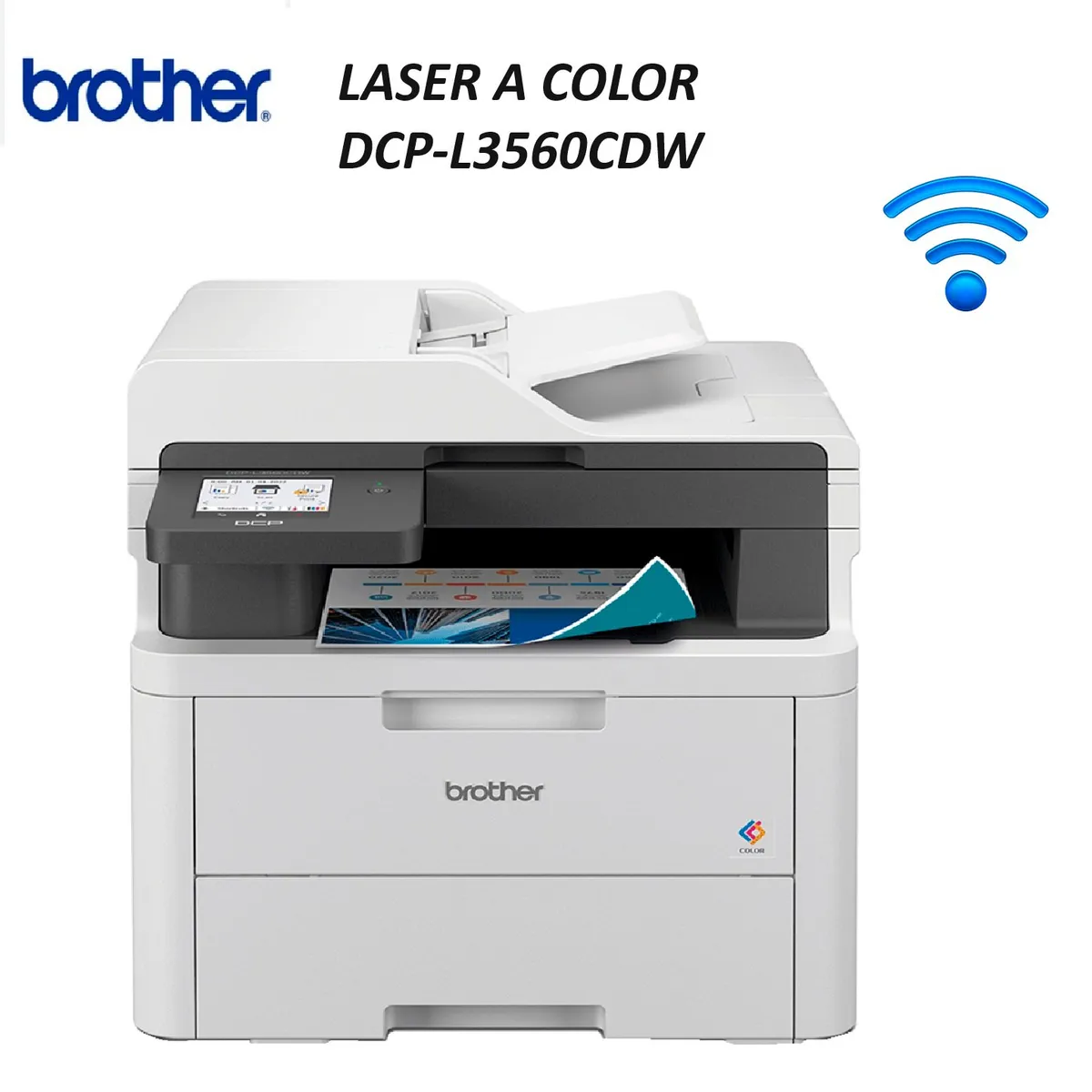 BROTHER - Impresora BROTHER DCP-L3560CDW Wifi Multifuncional Laser color 3560