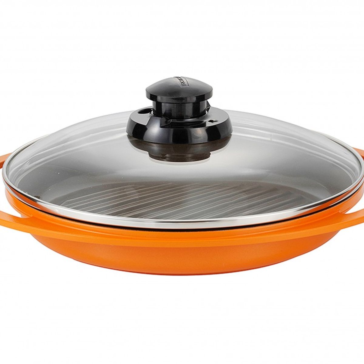 ROICHEN - Grill con tapa de 26 cm 15L party Naranjo Roichen