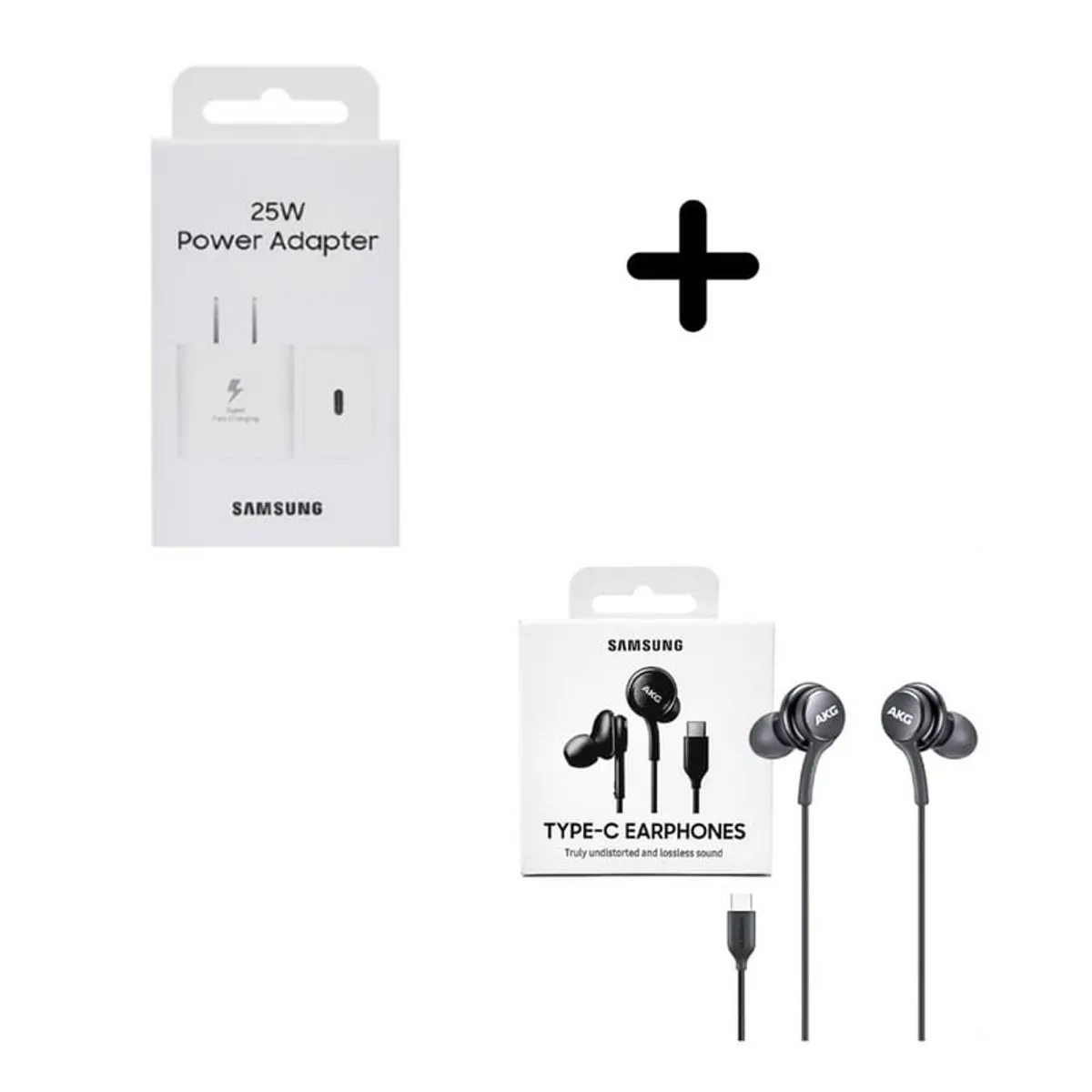 SAMSUNG - Audifono Samsung AKG Tipo C + Adaptador Samsung 25W - Blanco