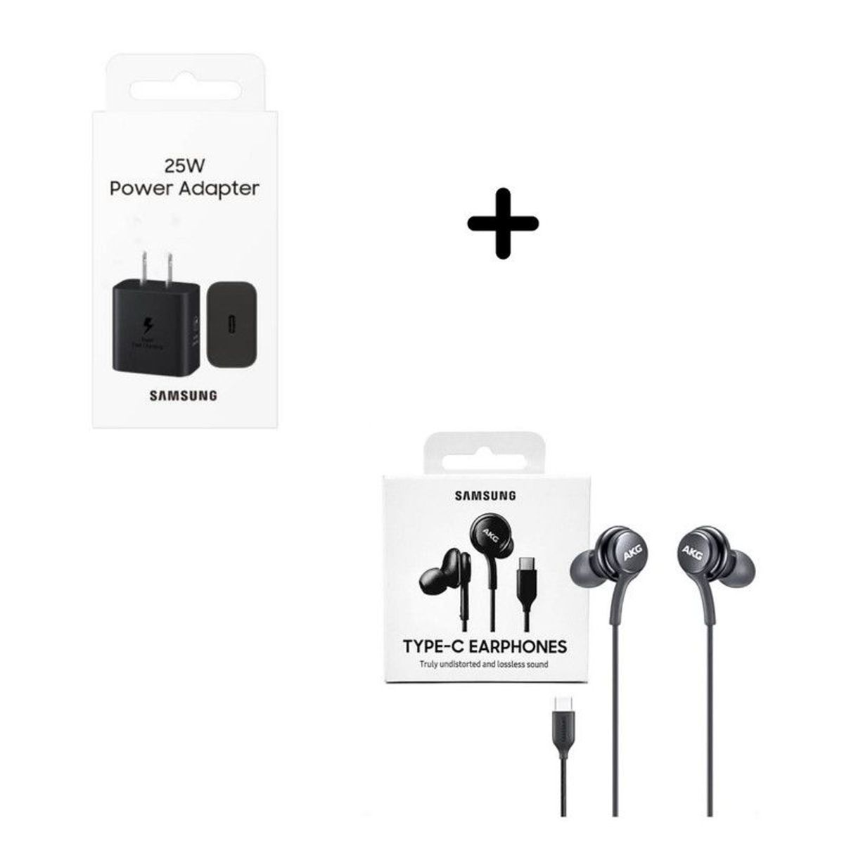 SAMSUNG - Audifono Samsung AKG Tipo C + Adaptador Samsung 25W - Negro