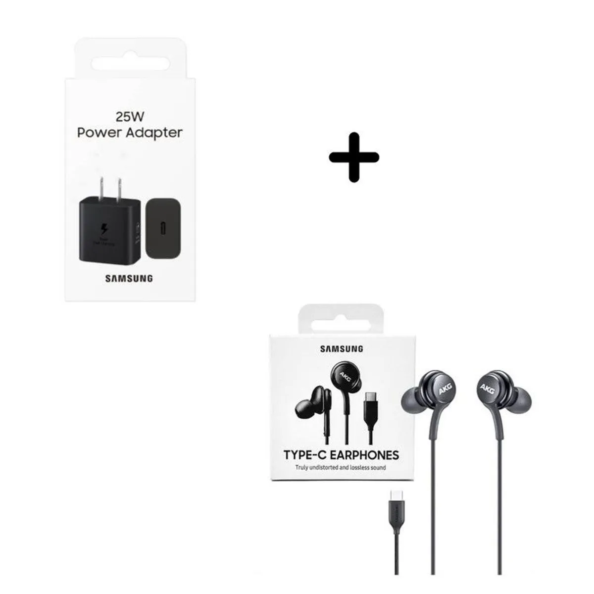 SAMSUNG - Audifono Samsung AKG Tipo C + Adaptador Samsung 25W - Negro