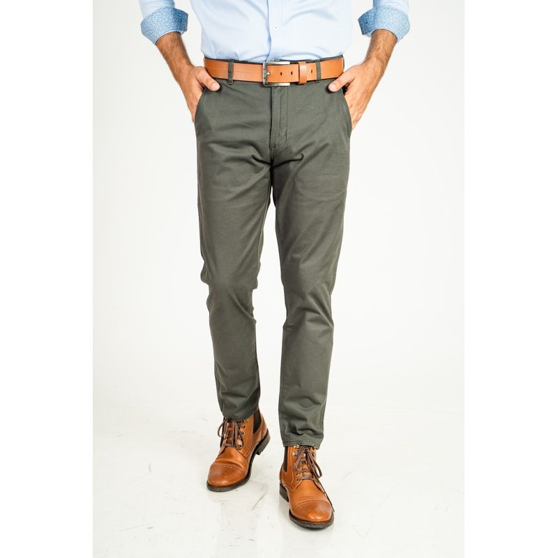 Pantalón para hombre en drill regular fit VOLTAIRE