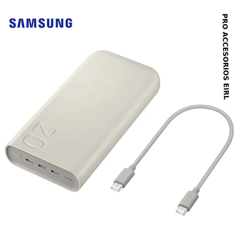 SAMSUNG - Pwer Bank Samsung Carga Rápida de 20,000 mAh con Power Delivery 3.0