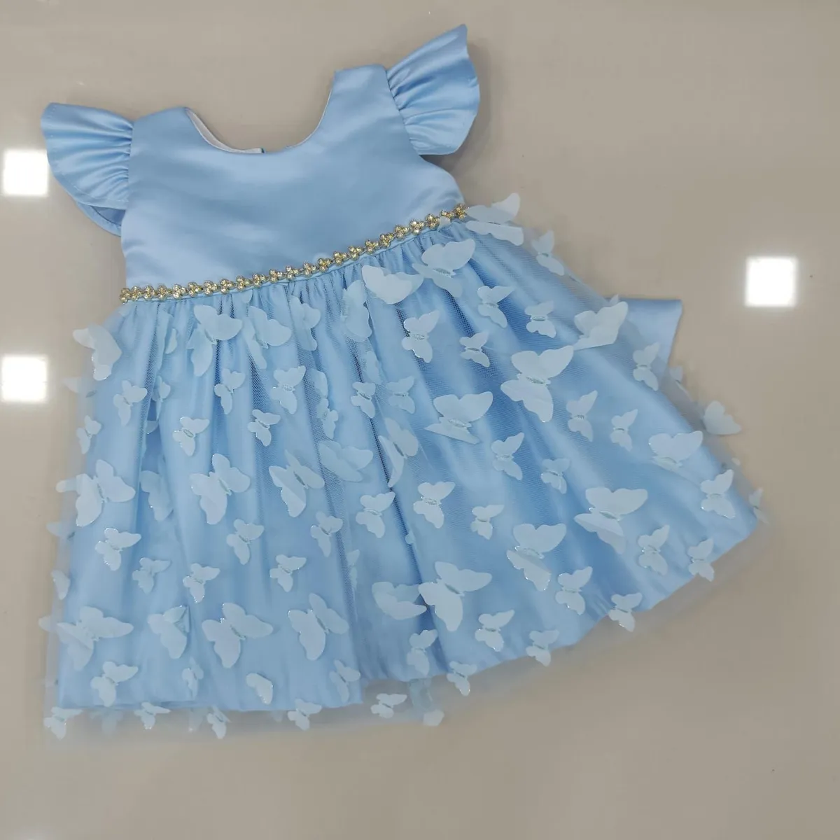 BANNITAS - Vestido de Mariposas celeste