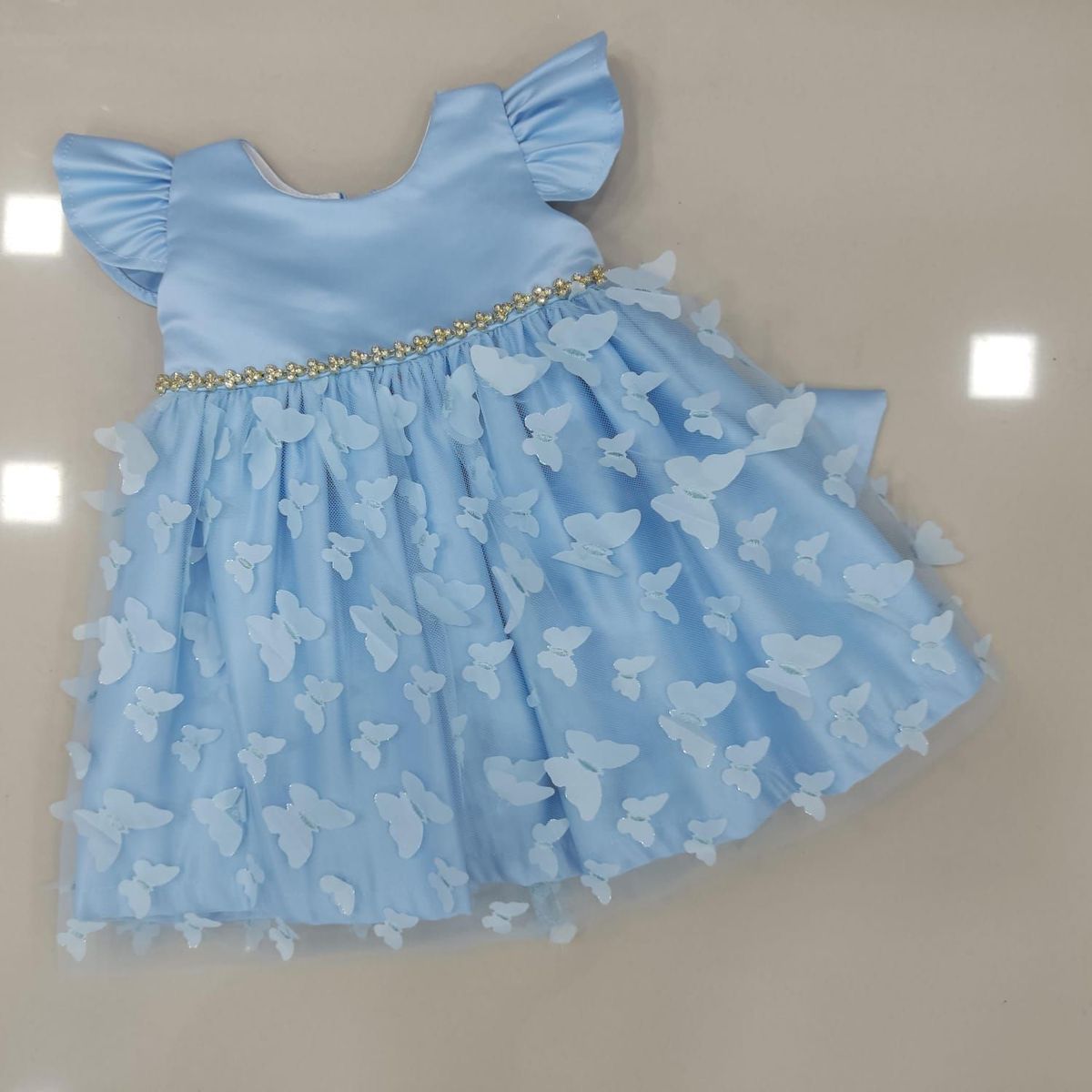 BANNITAS - Vestido de Mariposas celeste