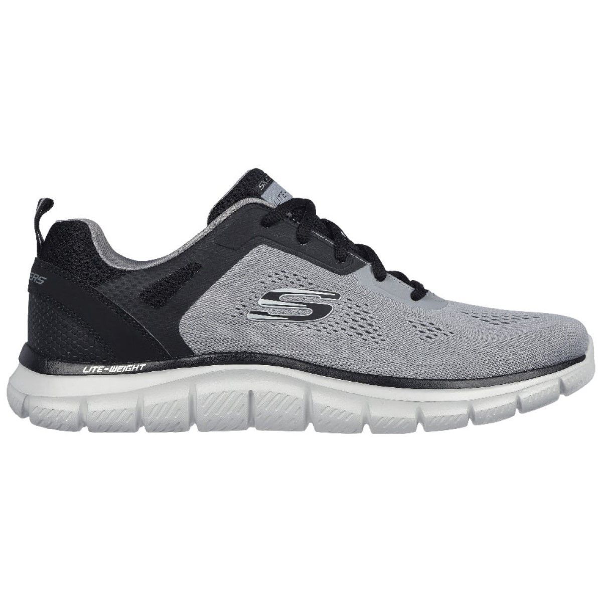 SKECHERS - Zapatilla Skechers Track-Broader 232698GYBK Gris para Hombre.-