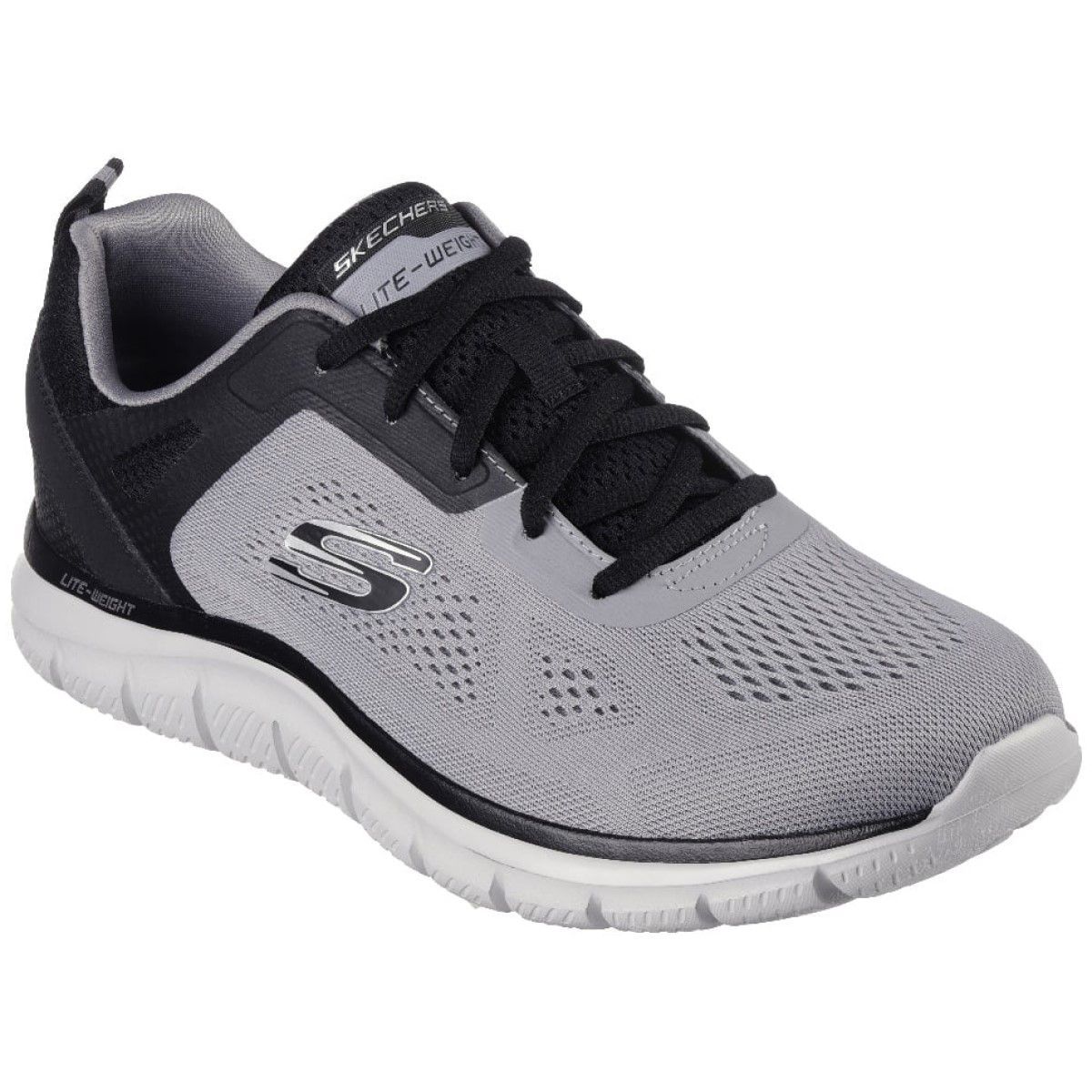 SKECHERS - Zapatilla Skechers Track-Broader 232698GYBK Gris para Hombre.-