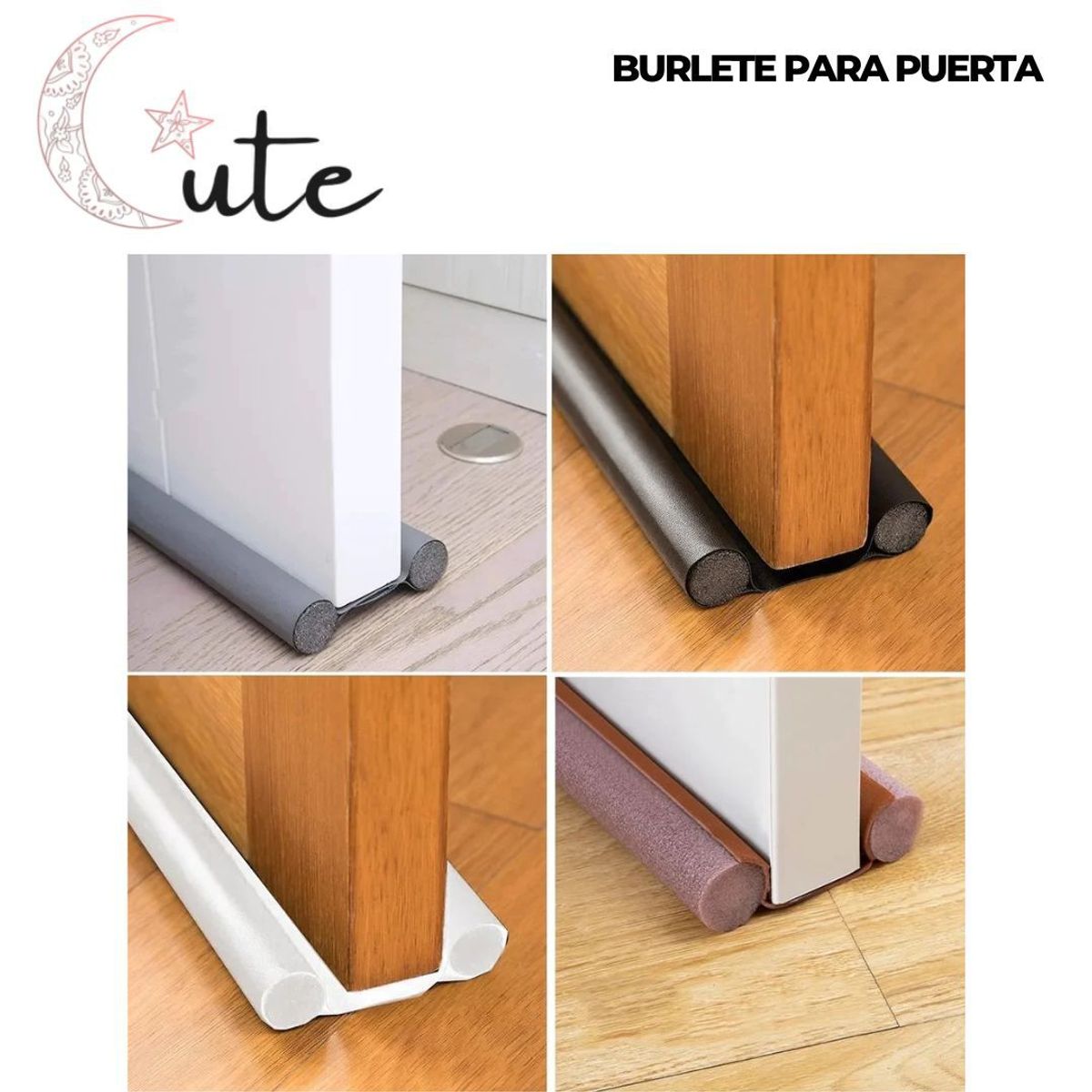 GENERICO - PACK DE 3 BURLETES PROTECTOR DE PUERTA