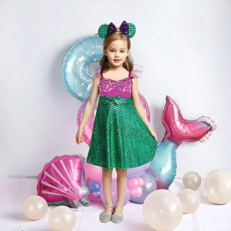 GENERICO - VESTIDO DE NIÑA DISEÑO SIRENITA