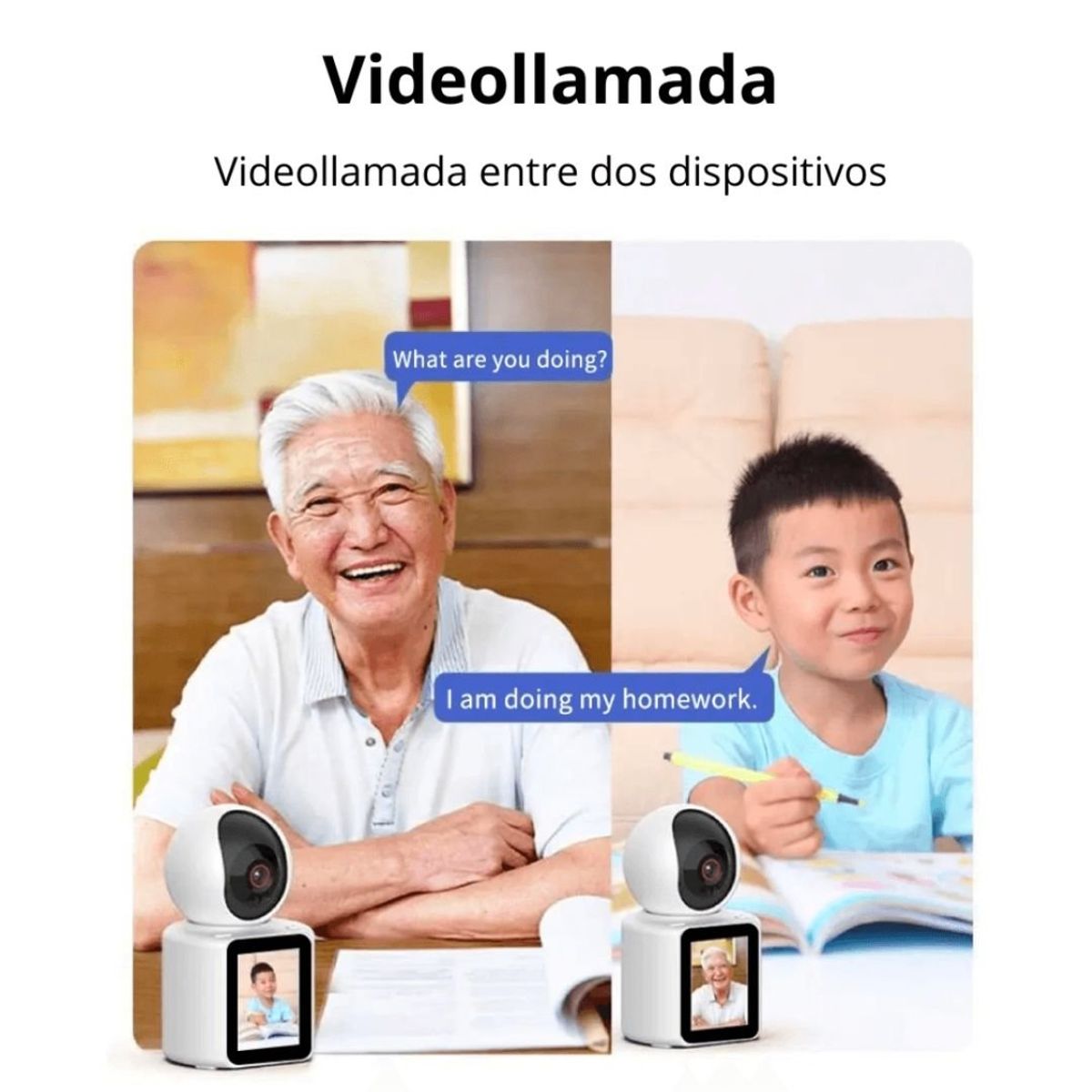 SEISA - Cámara para Videollamada con Pantalla y Visión Nocturna Full HD
