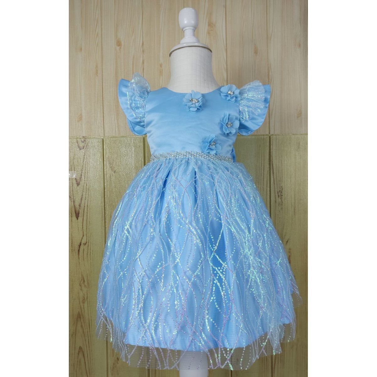 BANNITAS - Vestido Frozen celeste