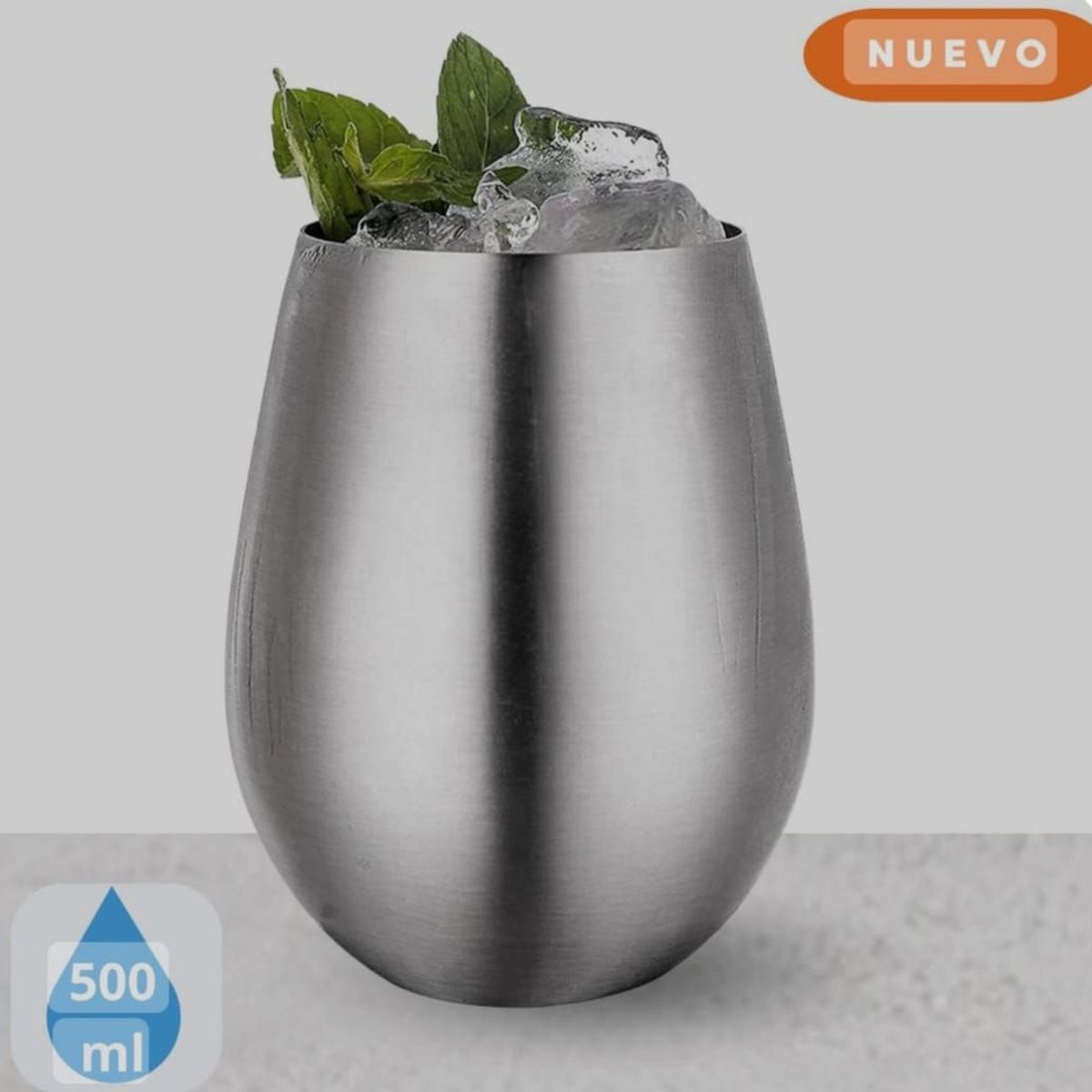 ICHIMATSU - VASO PARA BAR PLATEADO 550 ML.