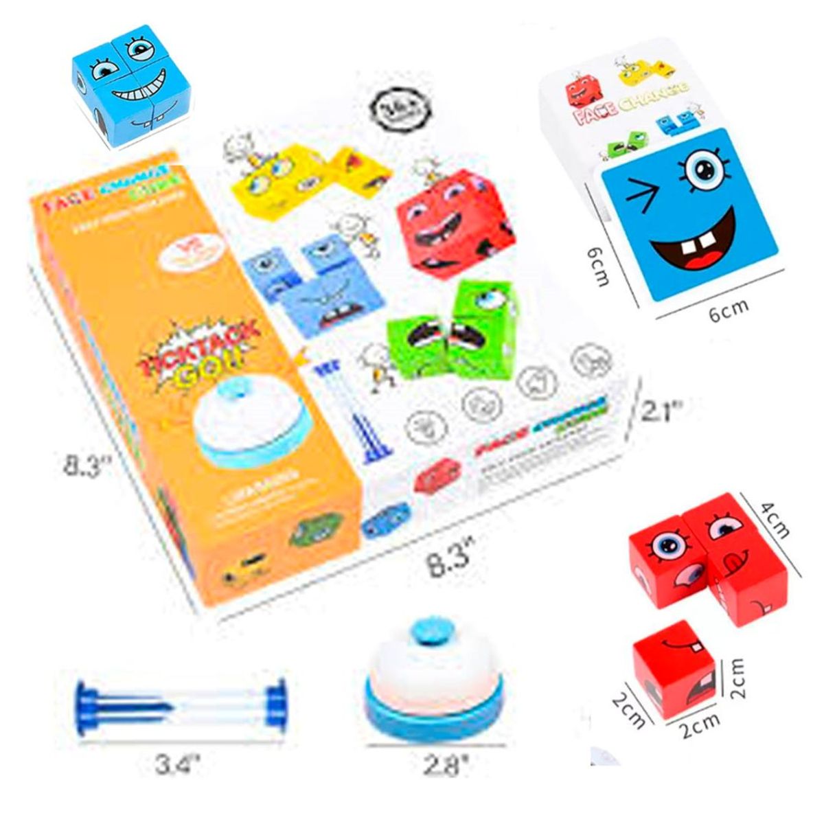 GENERICO - Juego De Mesa Cambia La Cara Emojis Montessori Para Niños