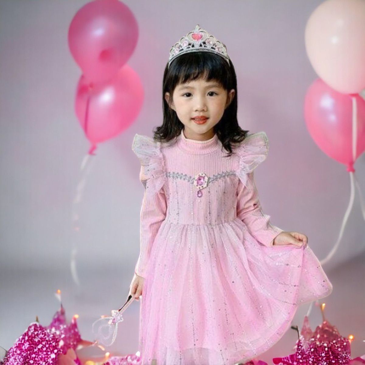 GENERICO - VESTIDO DE NIÑA MODELO PRINCESA