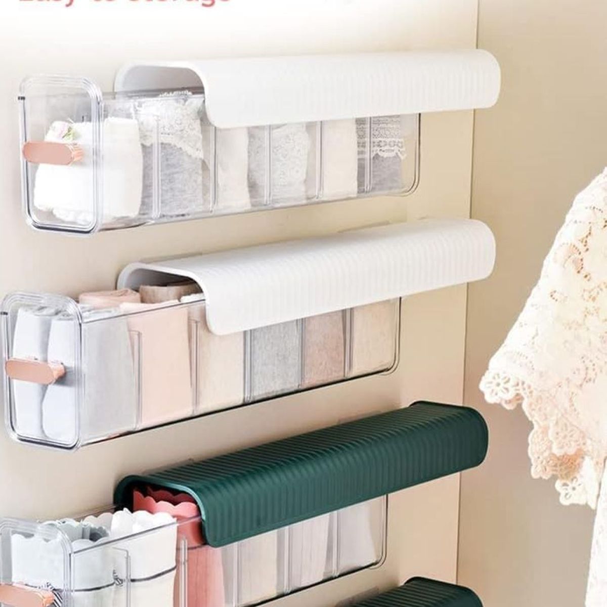 GENERICO - Organizador de Almacenamiento Ropa Interior Pegable