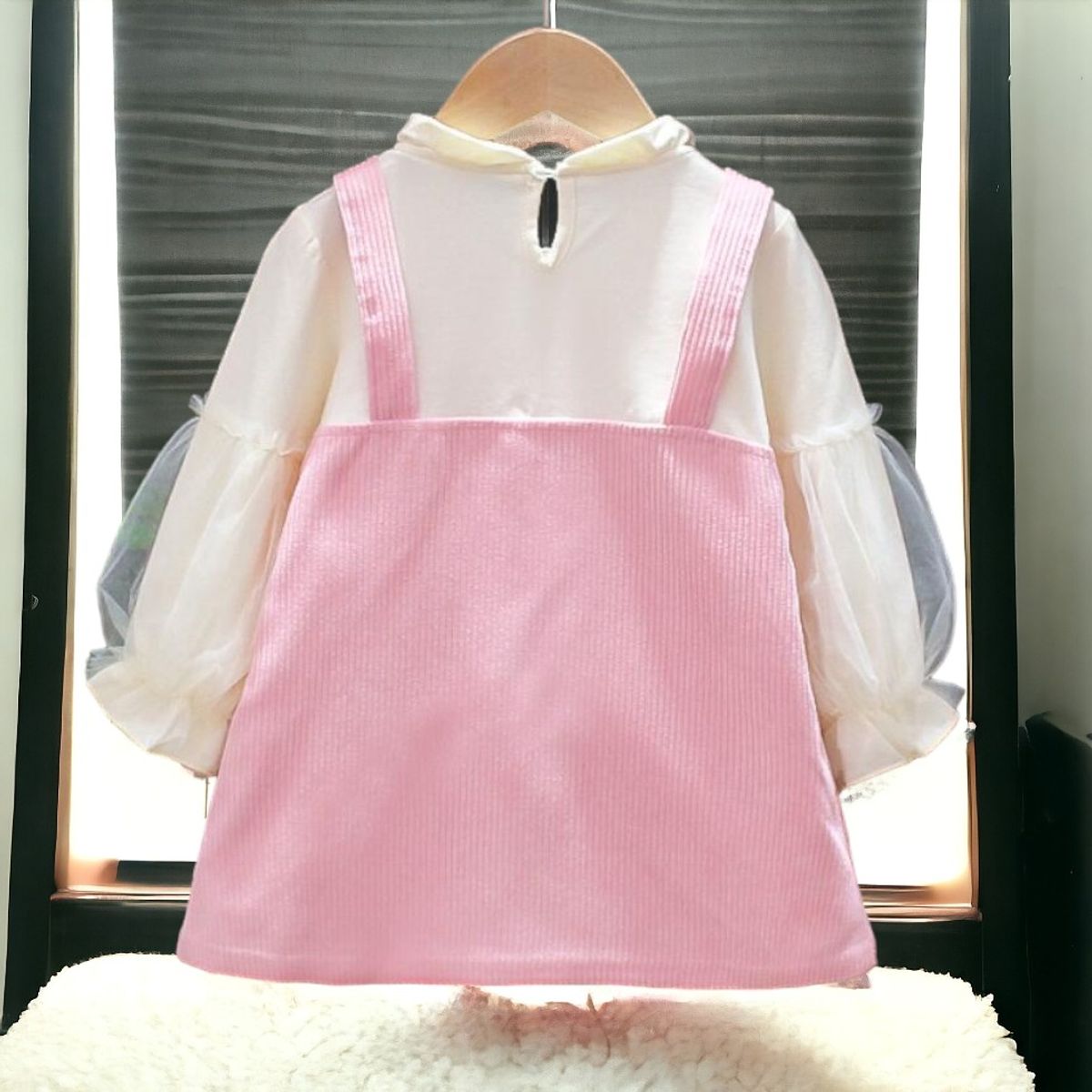 GENERICO - VESTIDO PARA NIÑA - INCLUYE OSITO