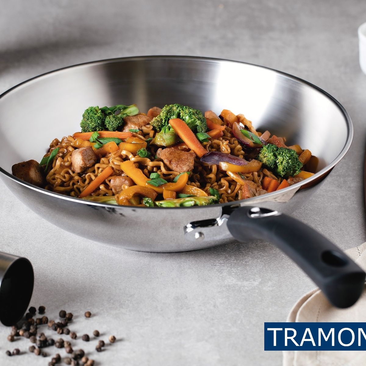 TRAMONTINA - Sartén Acero Inoxidable fondo triple 28 cm Tramontina- profesional