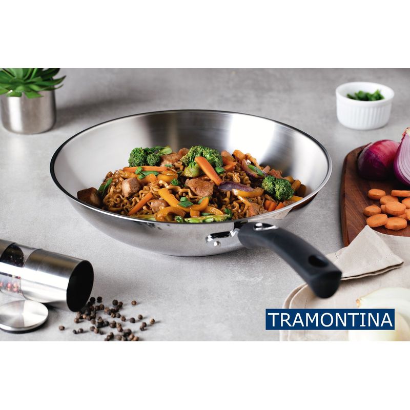TRAMONTINA - Sartén Acero Inoxidable fondo triple 28 cm Tramontina- profesional