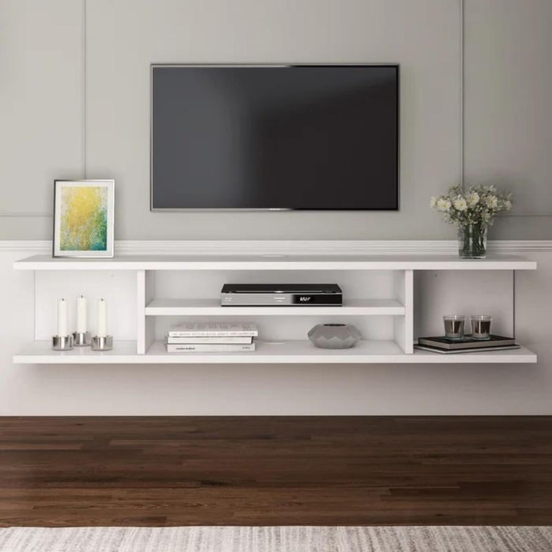 MUEBLES CRISOSTOMO - Mueble para TV Flotante Blanco 55 Pulgadas