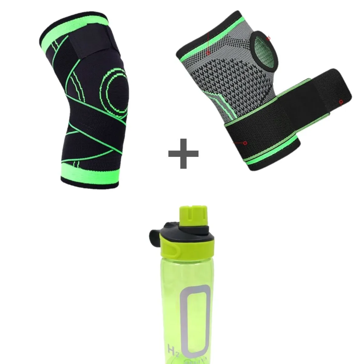 GENERICO - Set Padre Fitness Guante Rodillera Tomatodo