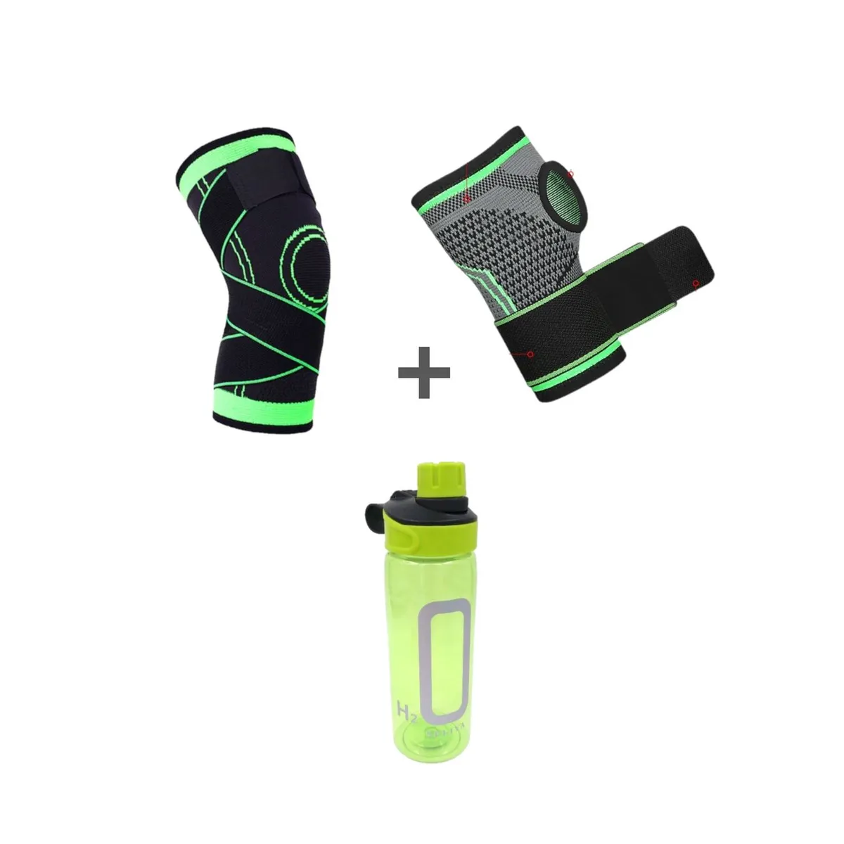 GENERICO - Set Padre Fitness Guante Rodillera Tomatodo