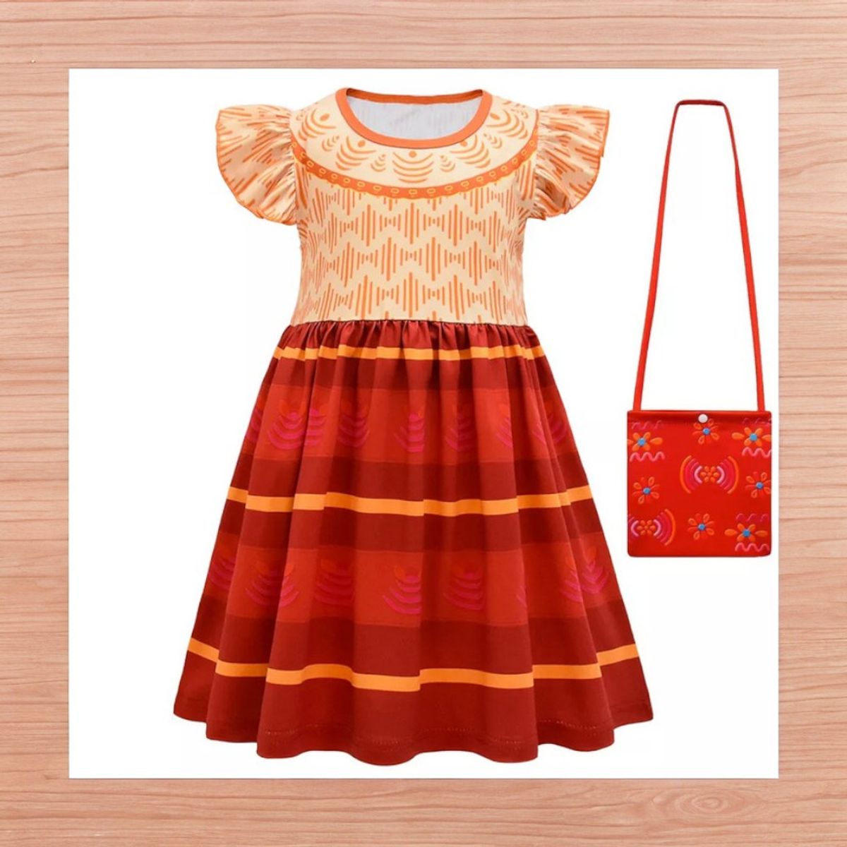 GENERICO - DISFRAZ DE NIÑA MODELO DOLORES - INCLUYE CARTERITA