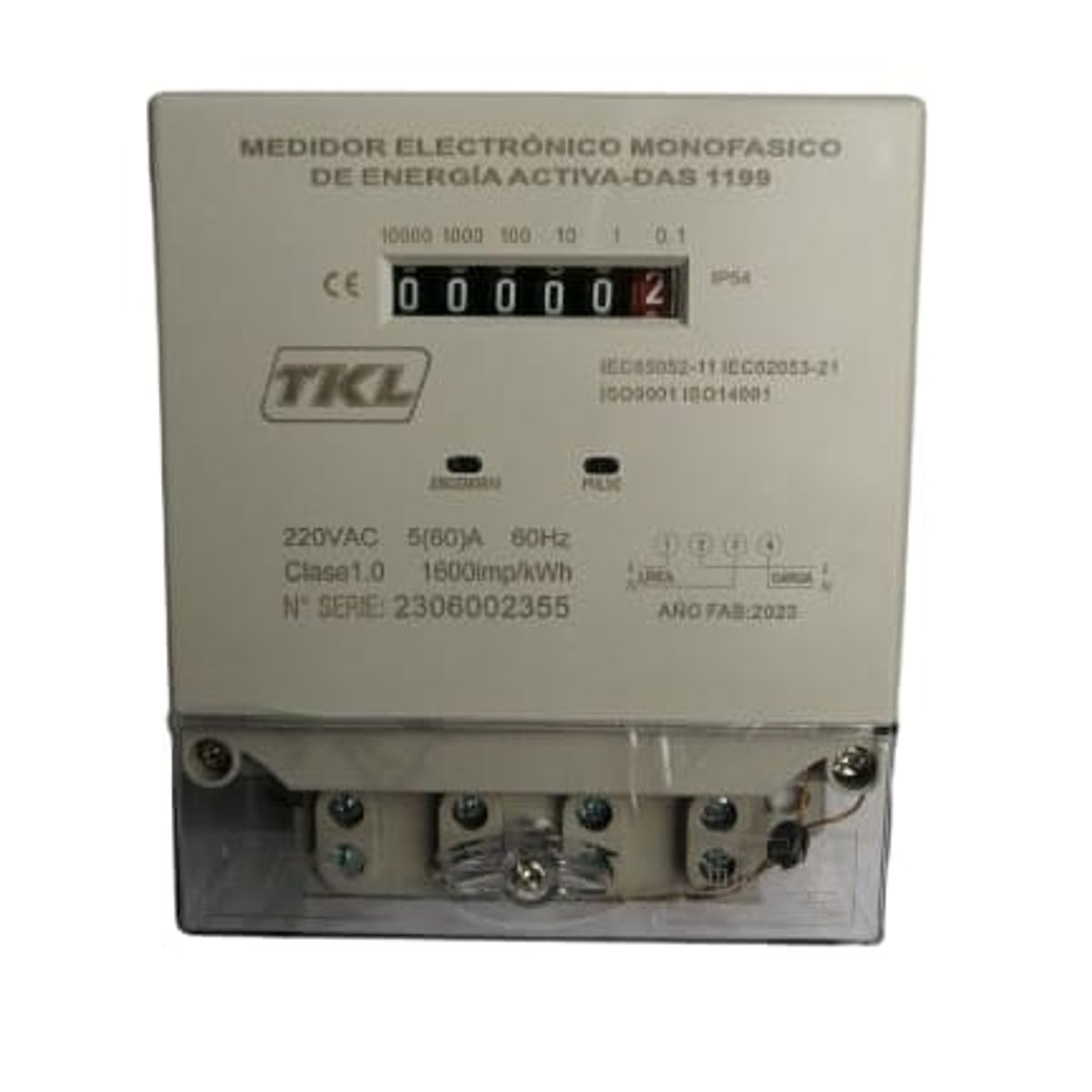 GENERICO - MEDIDOR ELECTRONICO MONOFASICO  DE ENERGIA ACTIVA - TKL 60A
