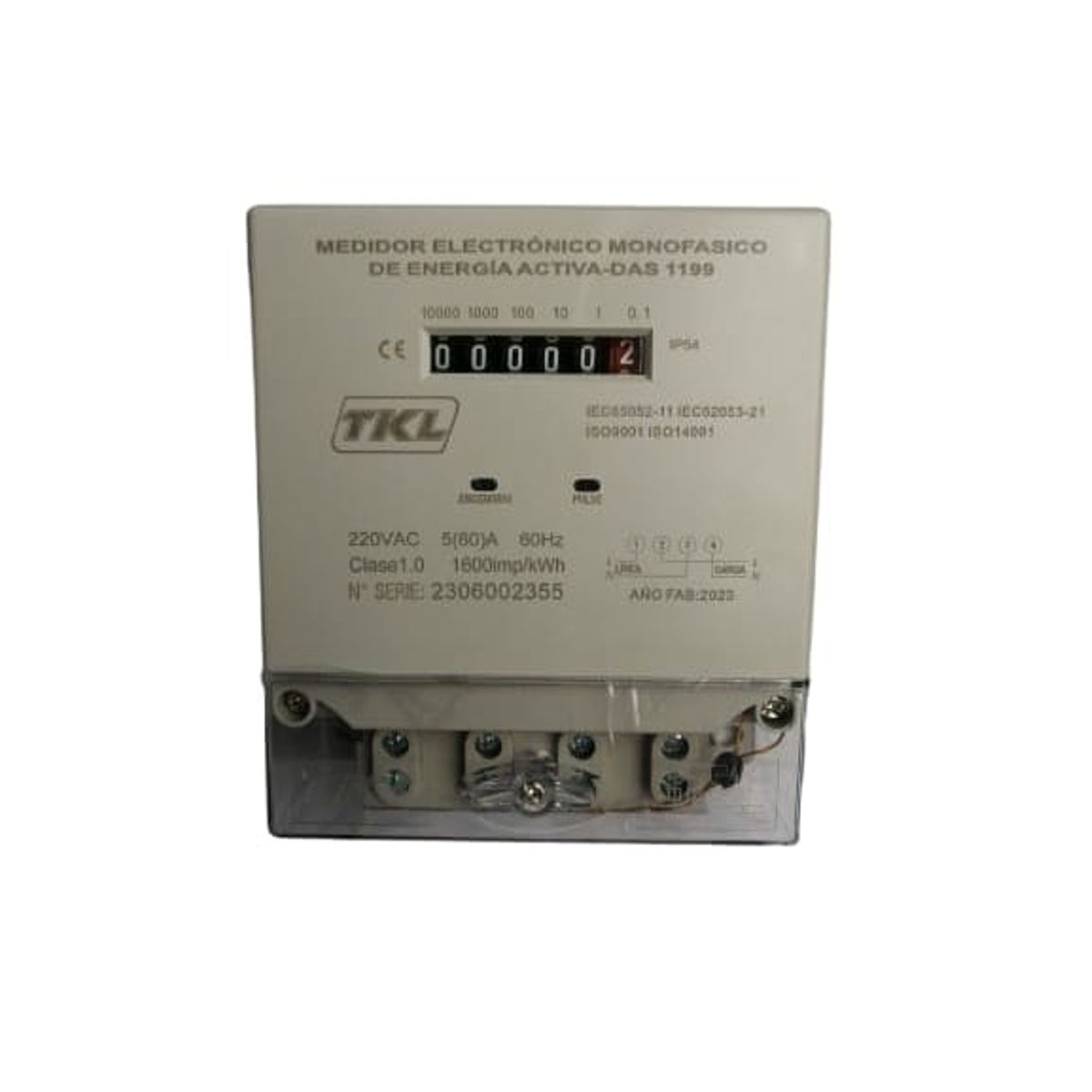 GENERICO - MEDIDOR ELECTRONICO MONOFASICO  DE ENERGIA ACTIVA - TKL 60A