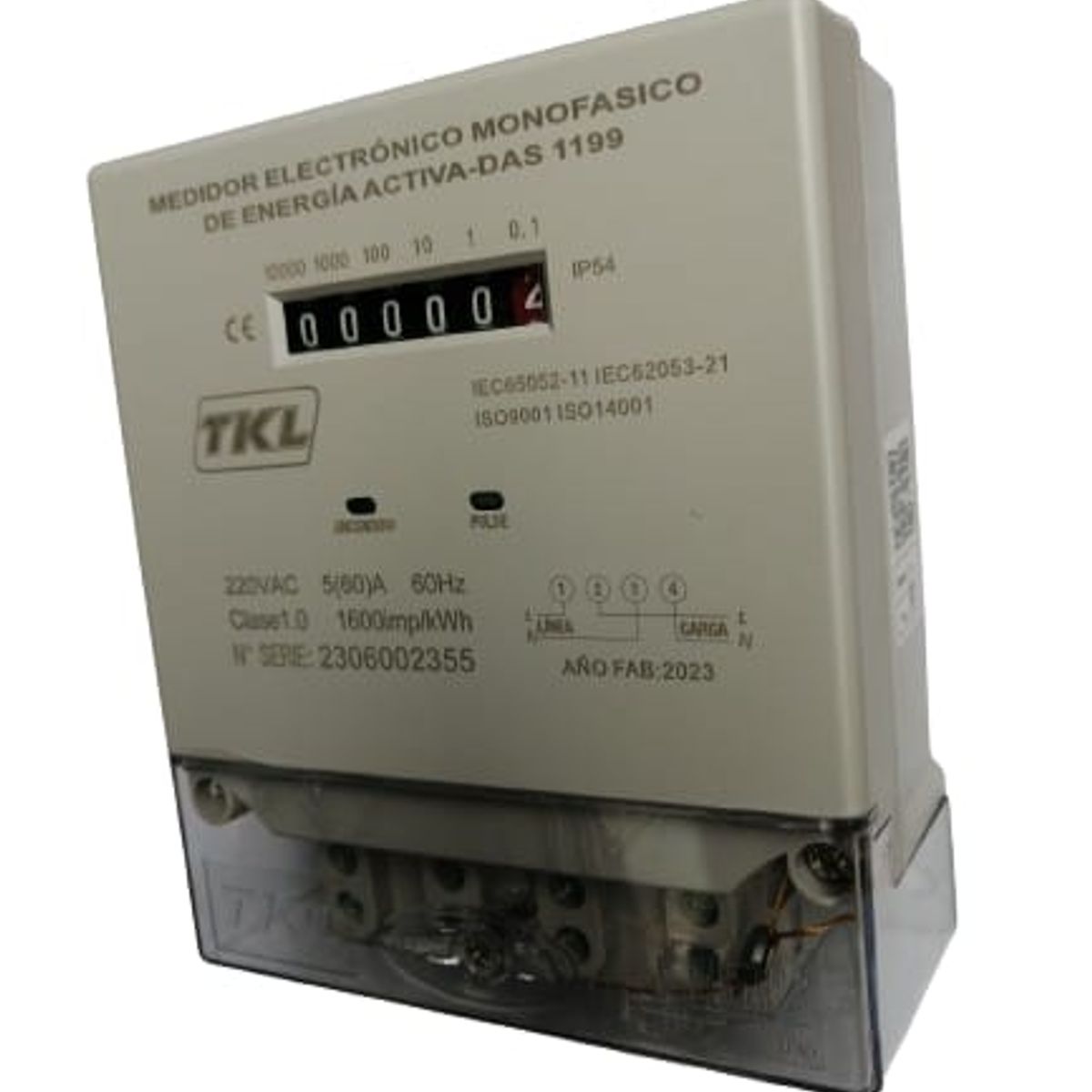 GENERICO - MEDIDOR ELECTRONICO MONOFASICO  DE ENERGIA ACTIVA - TKL 60A