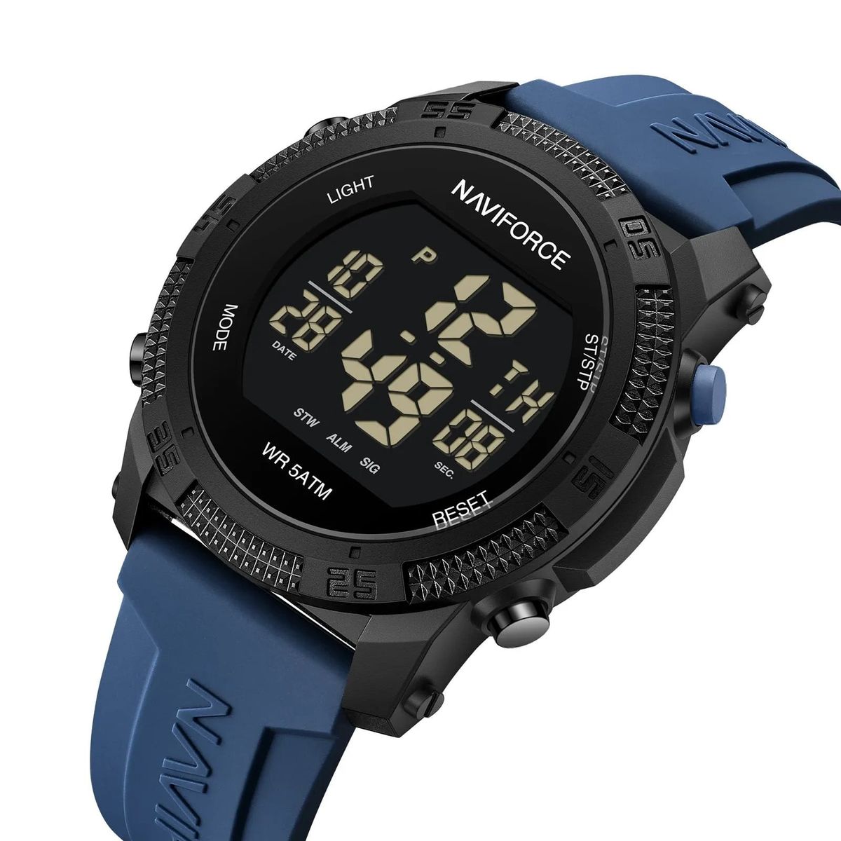 NAVIFORCE - Reloj deportivo digital Naviforce hombre con cronógrafo alarma y fecha