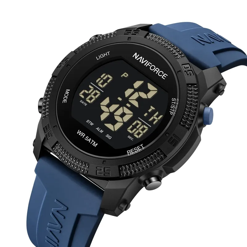 NAVIFORCE - Reloj deportivo digital Naviforce hombre con cronógrafo alarma y fecha