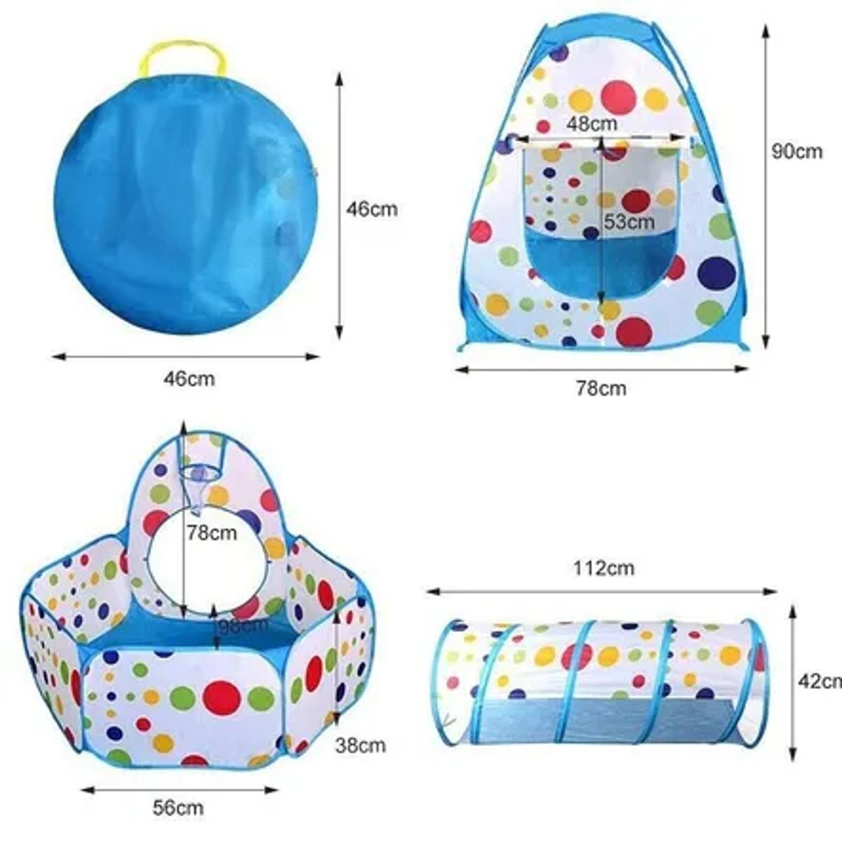 GENERICO - Carpa circuito 3 en 1 con túnel