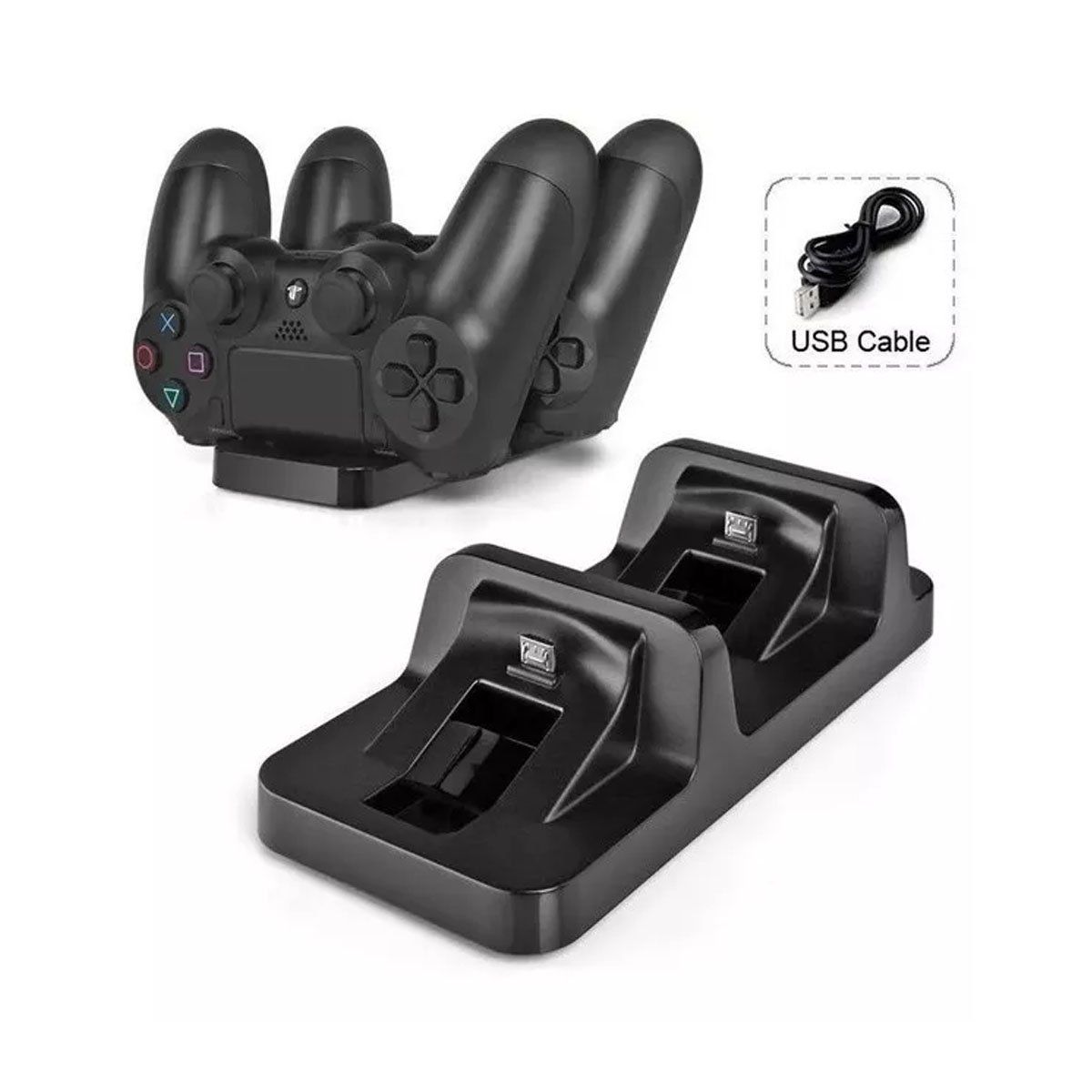 DOBE - Cargador De Mandos Ps4 Dual Shock Playstation 4 Doble.
