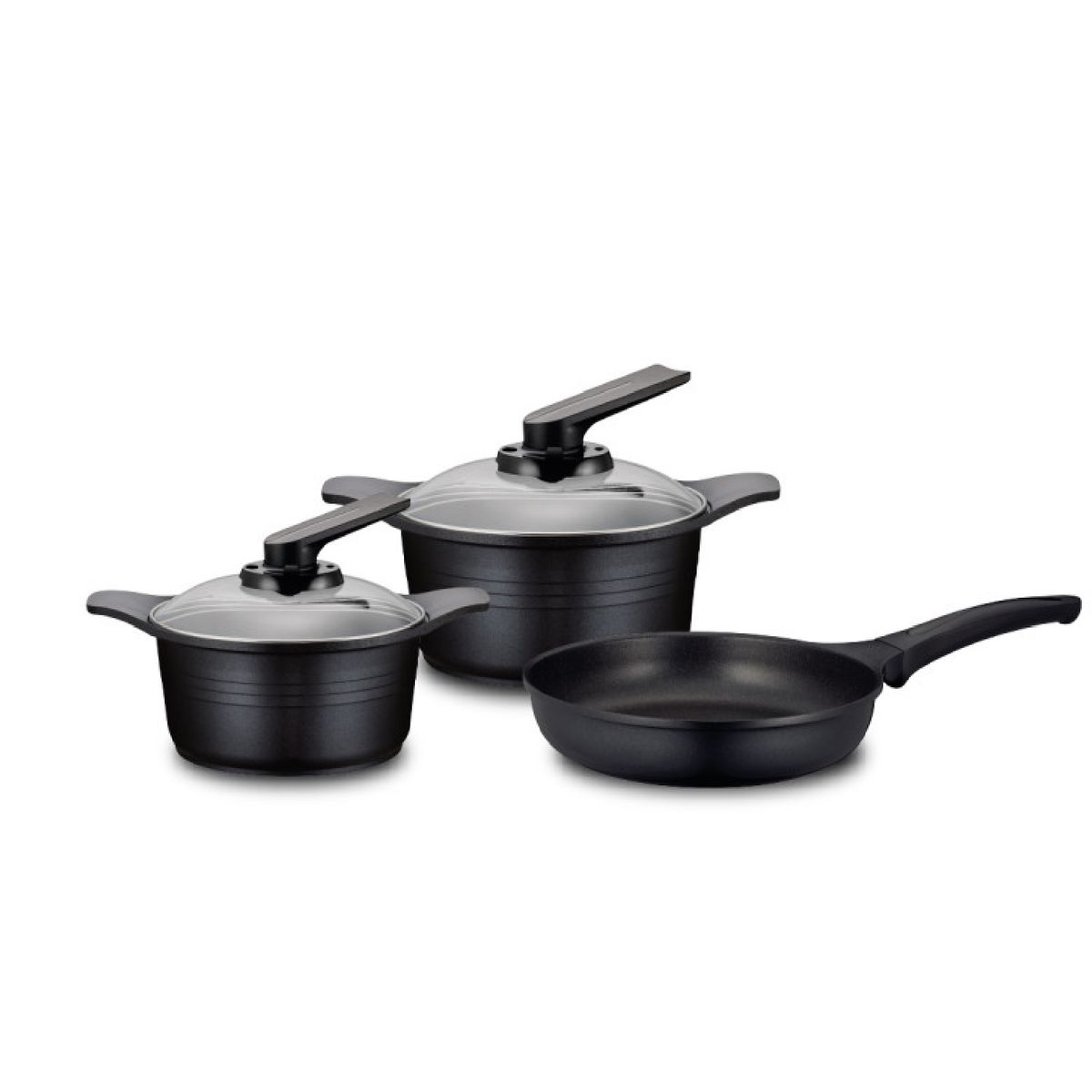 ROICHEN - Juego de ollas 5 Piezas Natural Black Roichen