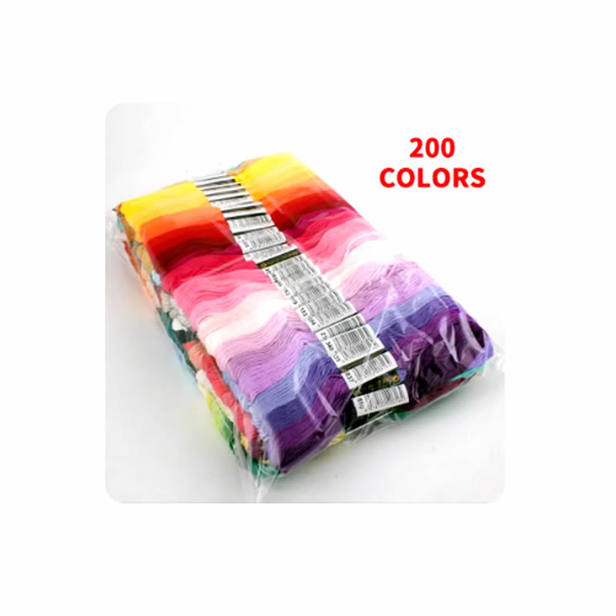 GENERICO - Set Hilos de Bordar De 200 Colores Surtidos