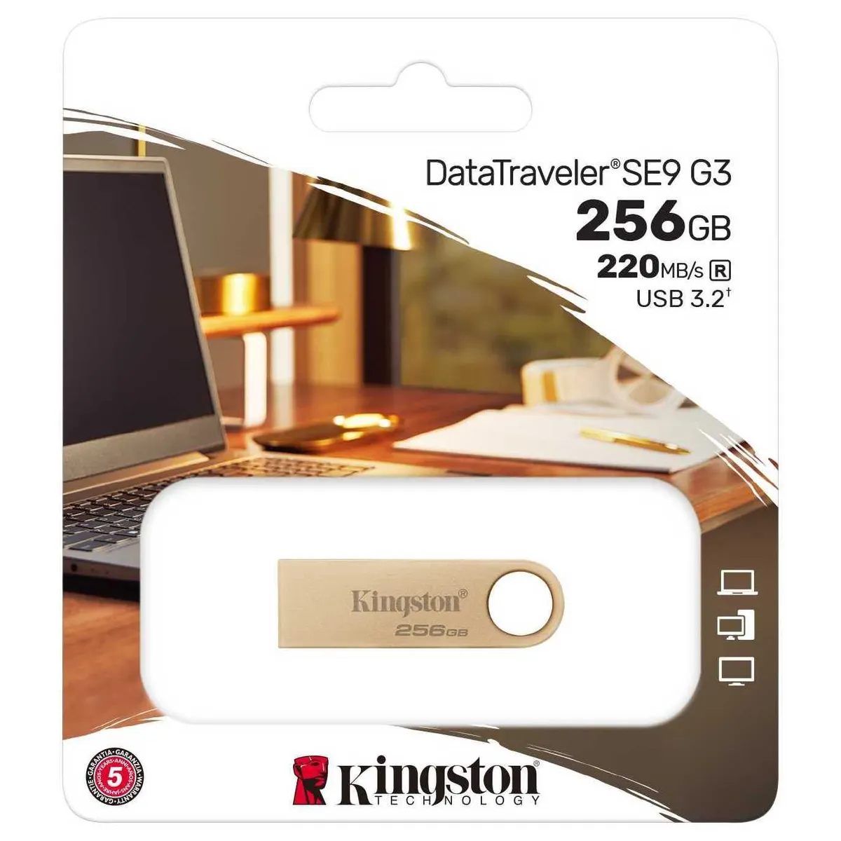 KINGSTON - USB 256GB 3.2 Gen1 Kingston DataTraveler SE9 G3 - DTSE9G3/256GB