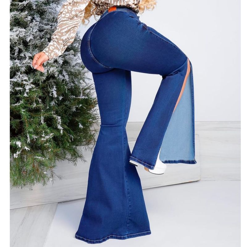 Saga Falabella Pantalones De Tela Falabella Pantalón Acampanado De