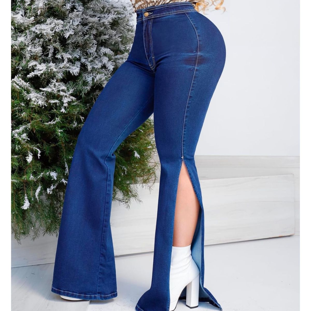 BENCUS JEANS - Pantalón BOO de Tiro Alto Mujer