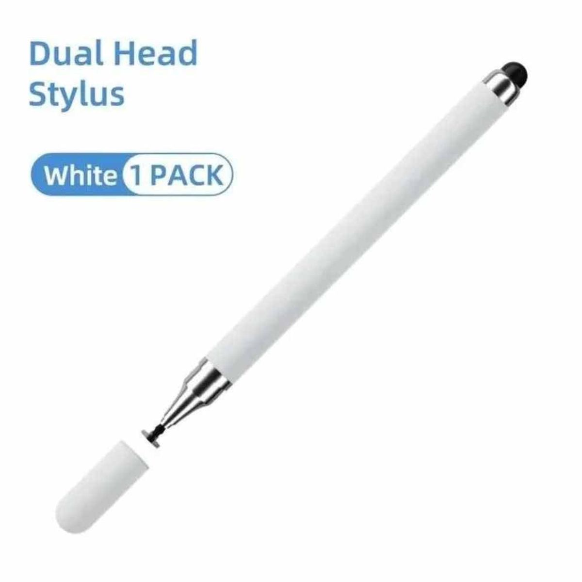 GENERICO - Lapiz Stylus Pen 2 en 1 - Blanco