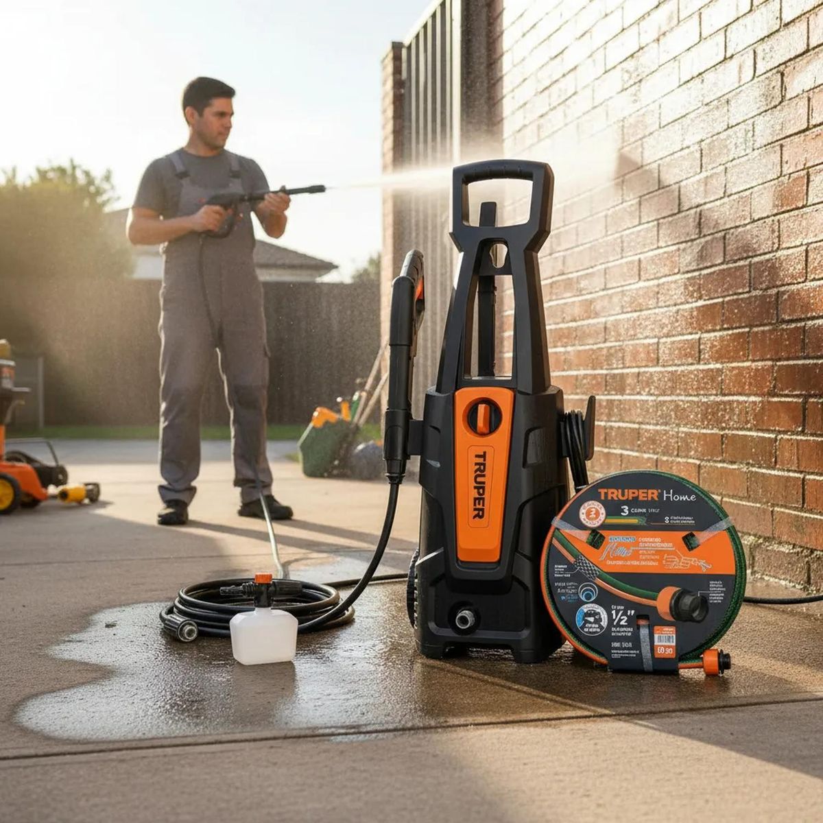 TRUPER - Hidrolavadora electrica 1800 psi + manguera 10m Truper