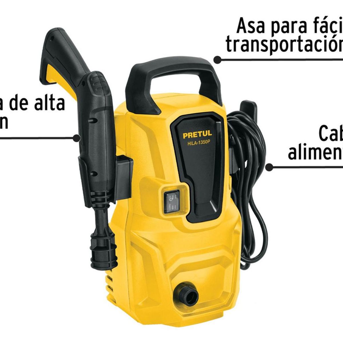 PRETUL - Hidrolavadora electrica 1350psi  Pretul + manguera 10 metros
