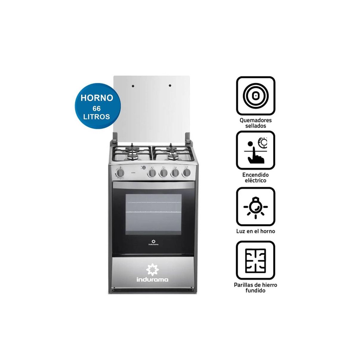 INDURAMA - Cocina Indurama a Gas Viena QZ 4 Hornillas