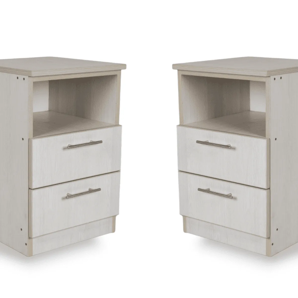 MUEBLES MACRUMO - Veladores  de 2 Cajones Ibiza (Set x2) - Armado
