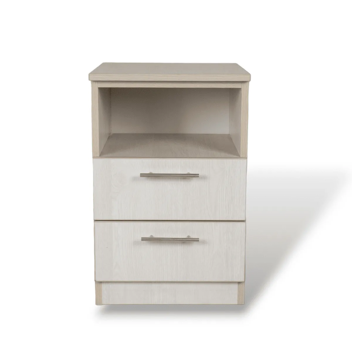 MUEBLES MACRUMO - Veladores  de 2 Cajones Ibiza (Set x2) - Armado