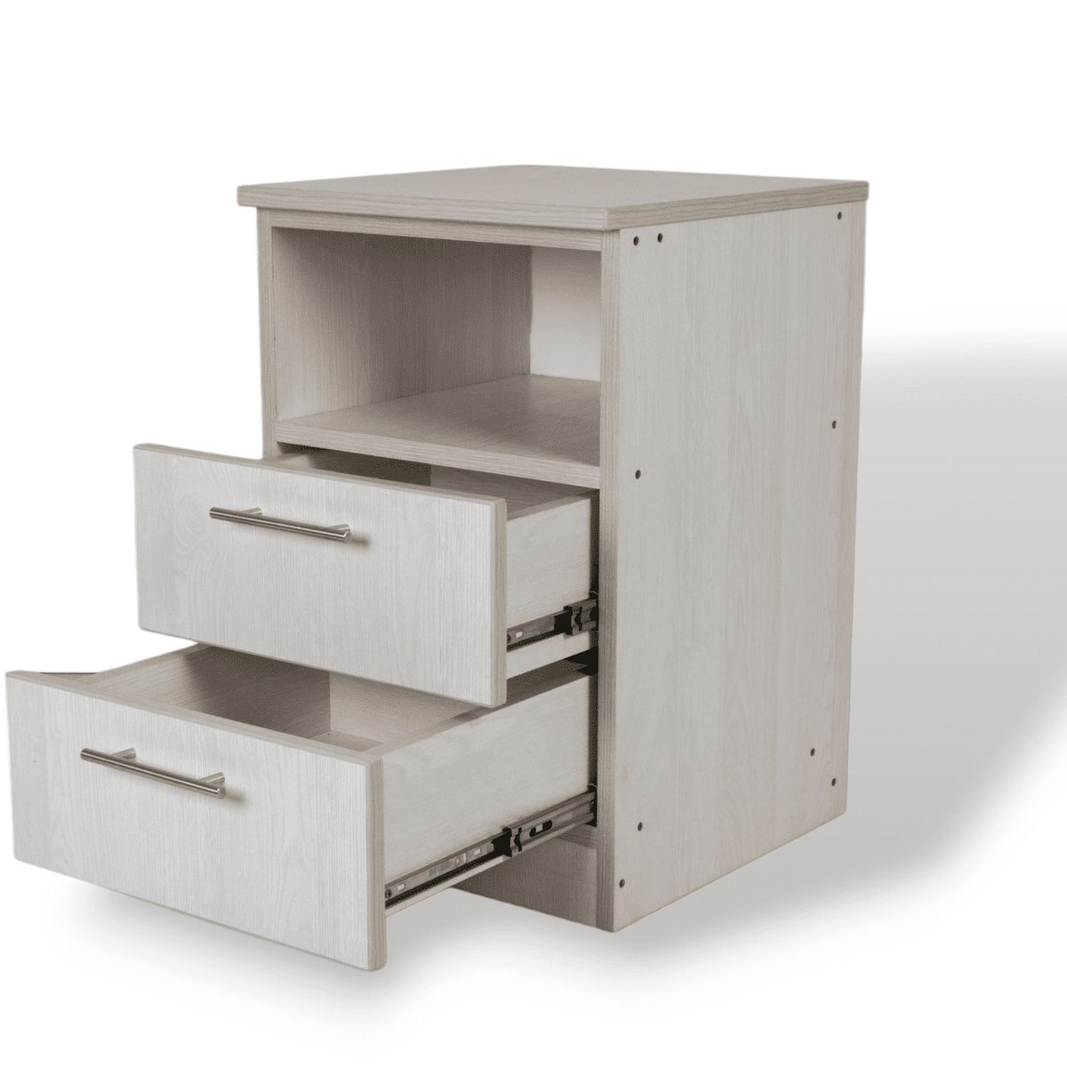 MUEBLES MACRUMO - Velador 2 Cajones Ibiza - Armado