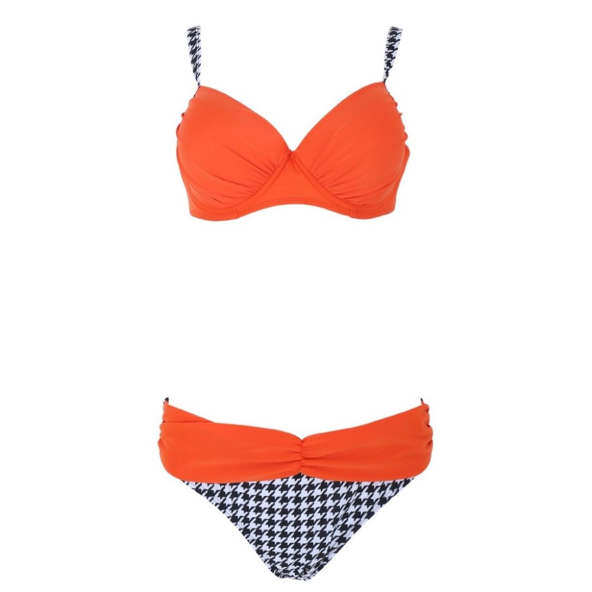 GENERICO - Bikini Sexy Orange Mujer Push-Up Playa Ropa de Baño Genieka