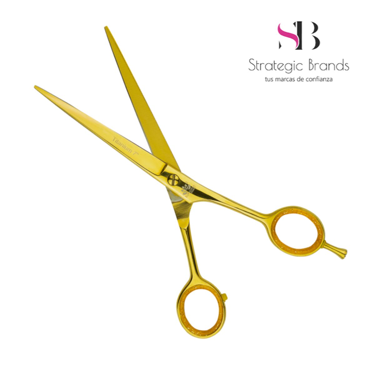 EUPHORIA - Tijera de Corte Profesional FILO DE NAVAJA 7 Dorado